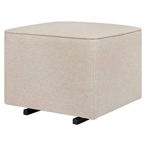 Image of Babyletto Kiwi Gliding Ottoman in Performance Beach Eco-Weave, Water Repellent & Stain Resistant, Greenguard Gold and CertiPUR-US Certified