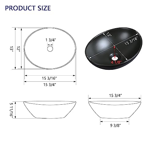 Deervalleydv1v0011horizonblackbathroomsink16x13ovalbathroomvesselsinkabovecountervanityceramicsink Urban Country Home Decor Deervalley dv 1v0011 horizon black bathroom sink 16×13 oval bathroom vessel sink above counter vanity ceramic sink urban country home decor