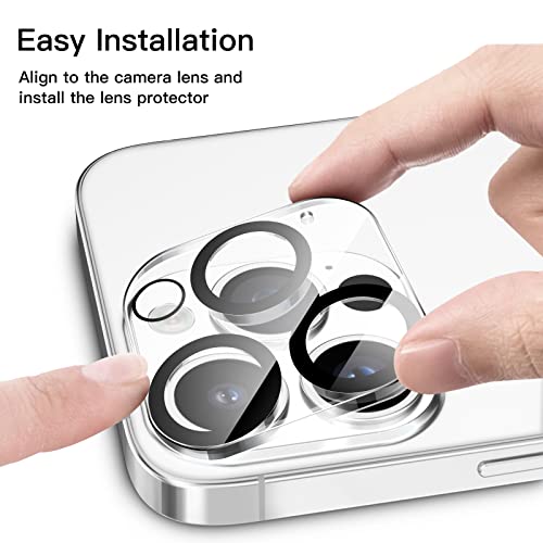 Jetech Camera Lens Protector For Iphone 14 Pro 6.1-Inch And Iphone 14 Pro Max 6.7-Inch, 9H Tempered Glass, Anti-Scratch, Case Friendly, Does Not Affect Night Shots, Hd Clear, 3-Pack #TOP3