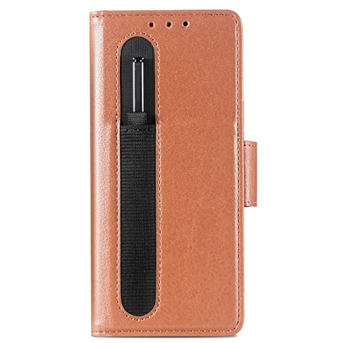 Étui portefeuille en cuir pour Samsung Galaxy Z Fold 4 avec emplacements cartes business