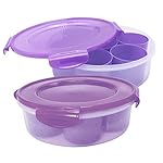 Wonder Decota Masala Box with Removable Katoris, Set of 2 Pc, Voilet Color,Made in India