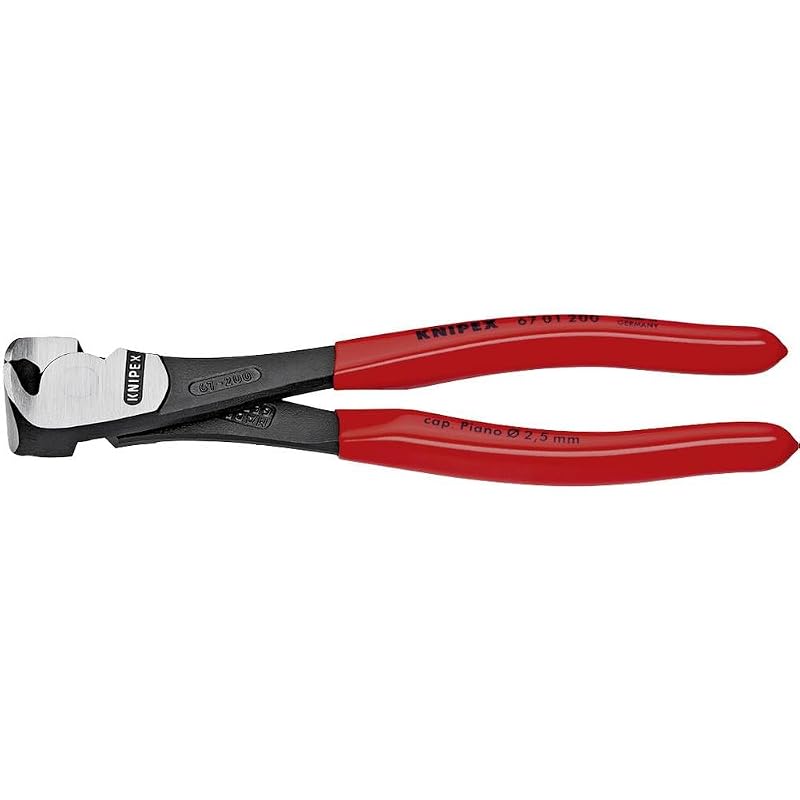 Alicate de Corte Frontal KNIPEX 67 01 140 de Alta Alavancagem, 140 mm, 4 mm, 1 unidade