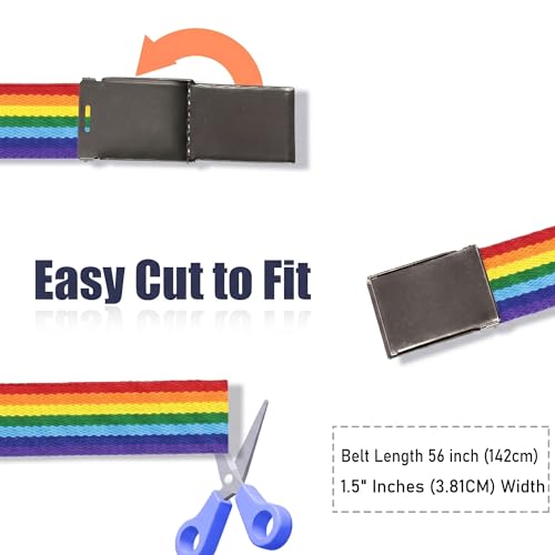 Image of Mile High Life Canvas Web Belt | Cut to Fit Up to 52 inch | Flip-Top Matte Silver Nickel Buckle 12 Colors