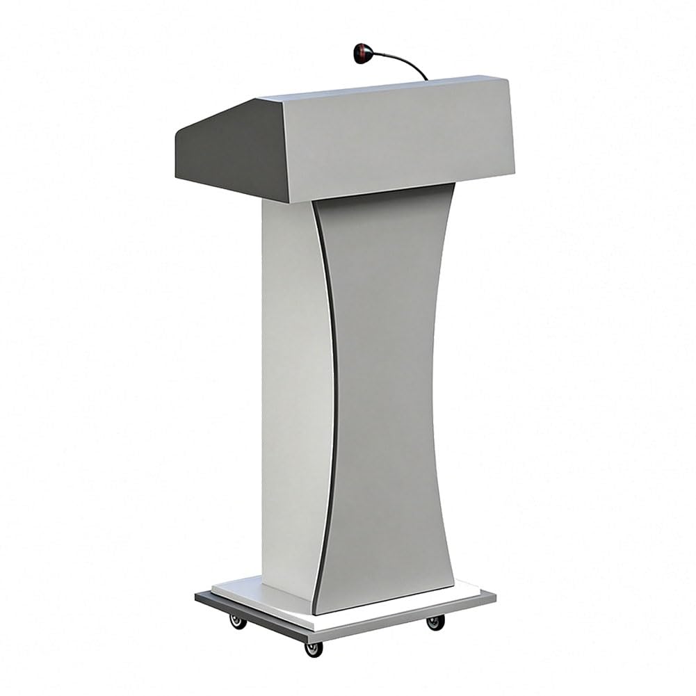 HGTRH Podium, Podium Stand Podium Stand with Wheels Lectern Podium with Wheels Lecturns and Podiums Grey