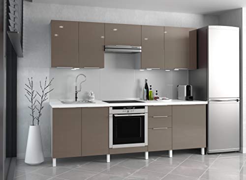 Générique Cuisine complète L240cm - Couleur: Taupe (Taupe, 240)