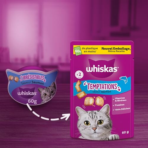 Friandises pour chats Whiskas Temptations saumon pour chat difficile - 15