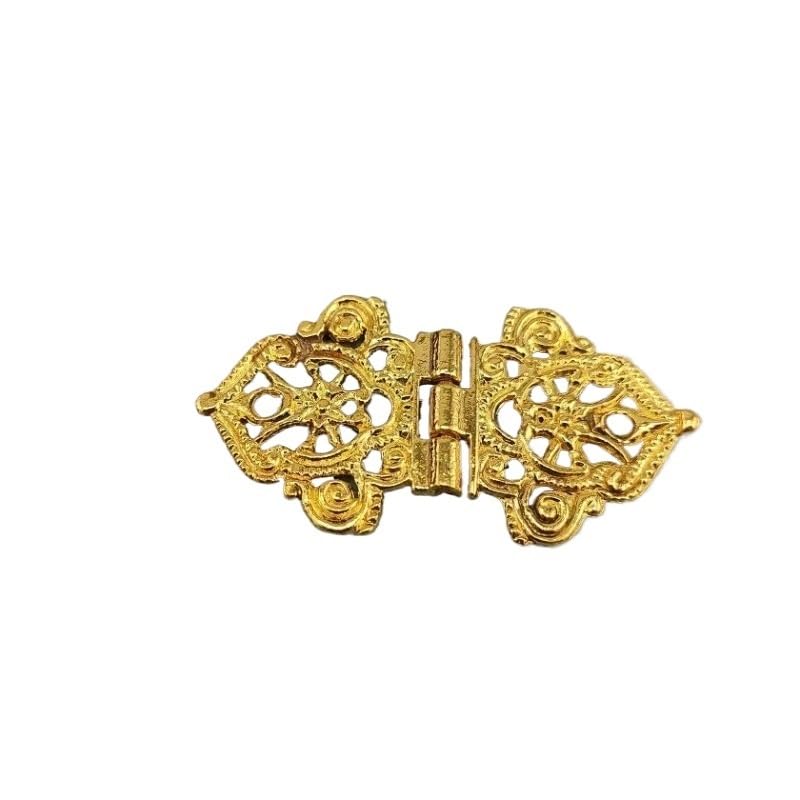 Charnières rétro en alliage 24x54mm or fleur creuse pour meuble