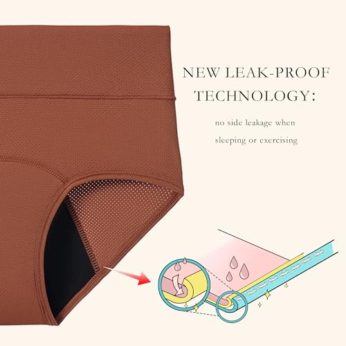Mordlanka Period Underwear for Women Breathable Menstrual Leakproof Panties2