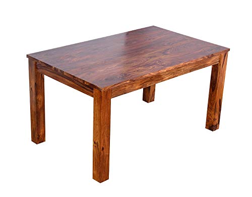 Image of SHRI MINTU'S ART Solid Sheesham Wood Dining Table 6 Seater | Six Seater Dinning Table with 6 Chairs for Home | Dining Room Sets for Kitchen & Restaurants | Rosewood, Brown Teak Finish