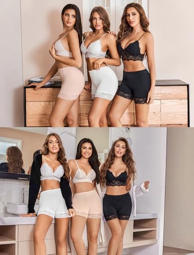 Image of Avidlove Women's Under Shorts for Dresses Seamless Anti Chafe Underwear Smooth Boyshorts Lace Slip Shorts for Women