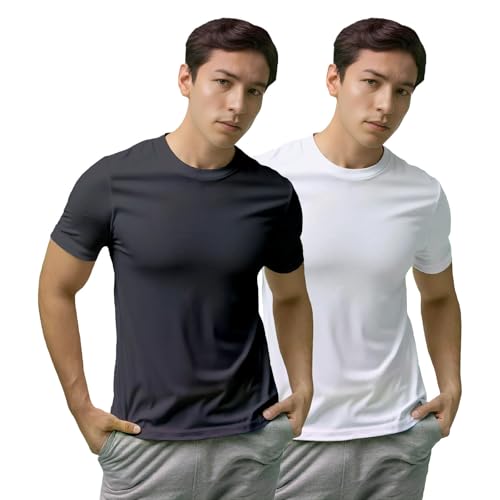 Image of Gym T Shirts for Men Workout | Sports Tshirt for Man | Running Mens T-Shirts | Polyester Men's T Shirt | Quick Dry fit Training Active Wear | Badminton Football Jersey Tshirts