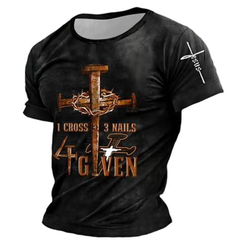 Camiseta de Jesús para hombre con estampado 3D, camiseta de verano a la moda, manga corta, cuello redondo, divertido graffiti dopamina, camiseta japonesa Harajuku Hipper Style Y2k Streetwear Camisetas