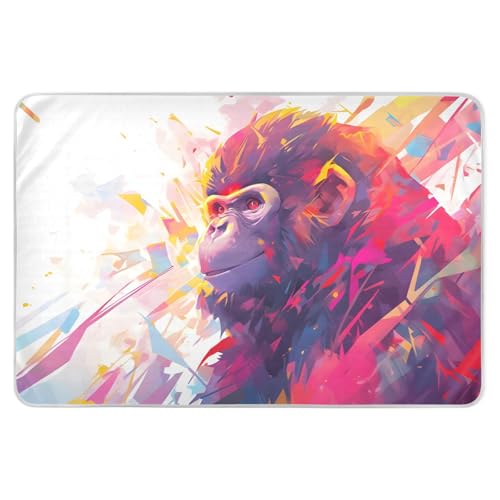 CEBUGI 34” x 52”Washable Underpads Heavy Absorbency Waterproof Incontinence Bed Pads Monkey Pee Pads for Adults Kids and Baby