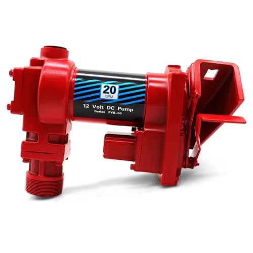 Nakkaa 12 Volt 20 Gpm Explosion Proof Fuel Transfer Pump Compatible With Gaso...