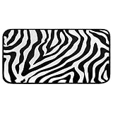 Animal Zebra Print Long Floor Mat Washable Area Rug Pads Kitchen Rug Doormat Carpet for Living Room