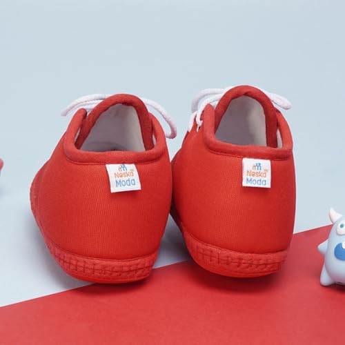 Image of Neska Moda 6 To 12 Months Baby Boys & Baby Girls Cute Soft Cotton Pre-Walker Lace Booties-BT4713