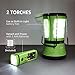 LE LED Camping Lantern Rechargeable, 600LM, Detachable Flashlight, Camping Essentials, Perfect Lantern Flashlight for Hurricane Emergency, Hiking, Fishing and More, USB Cable and Car Charger Included