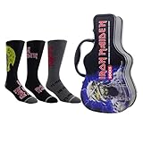 PERRI'S SOCKS IRON MAIDEN GUITAR TIN SOCK BOX, 3 PAIR