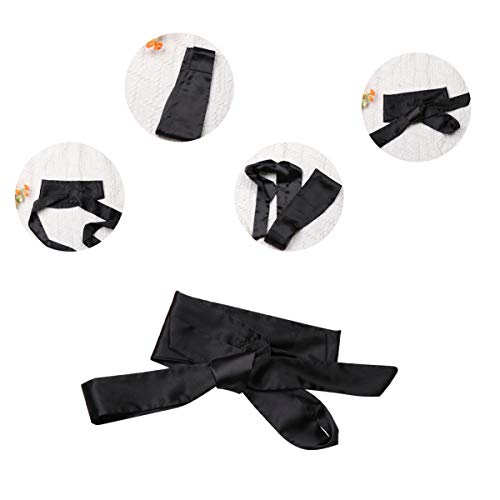 Amosfun Cinto de seda com laço para amarrar na cintura, faixa de fita de seda para mulheres, vestido