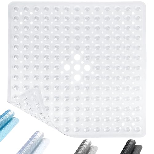 ADOV Shower Mat Non Slip Anti Mould, 53x53cm Square Shower M