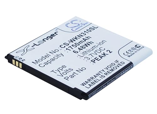 Eotdoo Batterie de rechange 1750 mAh pour Wiko Cink Peax 2, Peak 2