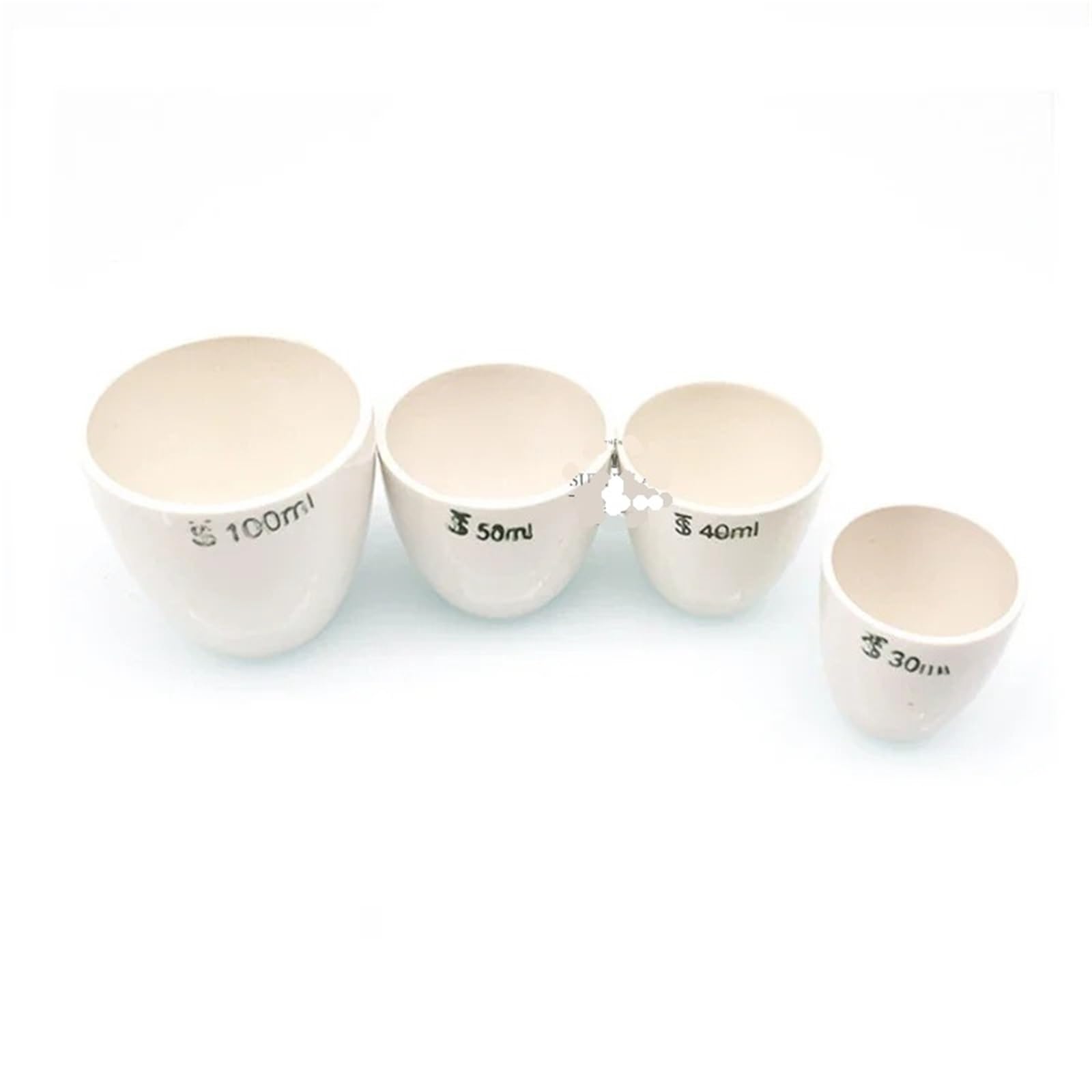 Alle Größen erhältlich von 5 ml bis 300 ml, Porzellan-Tiegel für Laboratorien, 1/2/5/10 Stück mit Deckel für Experimente im Schullabor (200 ml, 1 Stück)