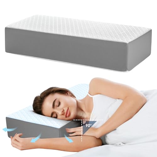 Kehangte Cooling Cube Pillow for Side Sleepers, Square Memory Foam Side Sleeper Pillow Firm Soft Double-Sided Supportive, Support Head Neck Shoulder for Pain Relief Cervical Pillow, 24"x12"x5"
