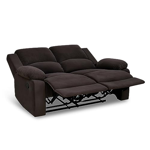 Image of Torque - Rubik 2 Seater Fabric Manual Recliner | Recliner Sofa /Chair for Living Room, Bedroom, Office (Brown) | 1 Year Warranty