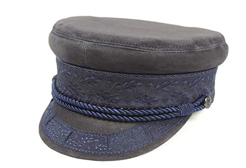 Preisvergleich Produktbild Drosten Prinz Heinrich Mütze - Wildleder (Marine, 57)