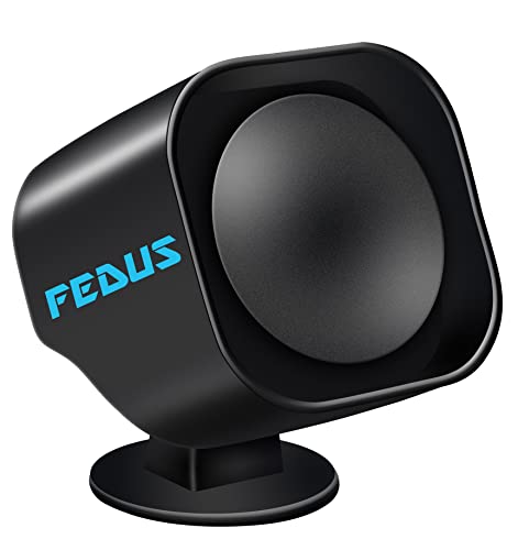 FEDUS 220v -110 DB Industrial Security Sound Alarm Buzzer Siren Hooter Security Loud Sound Alarm for Bank, Hospitals, Mines, fire Alarm, Security System, Ambulance,Pack-1 Black