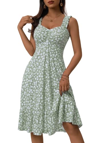 GUBERRY Petite Dresses for Women 5 Ft Milkmaid Midi Sun