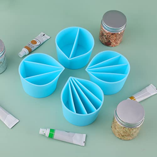 TOYMIS Siliconen Beker Epoxy Paint Pour Cup Rusable Silicone Split Cup 2/3/4/5 Kanalen Dividers Art Giet Benodigdheden… - Image 6