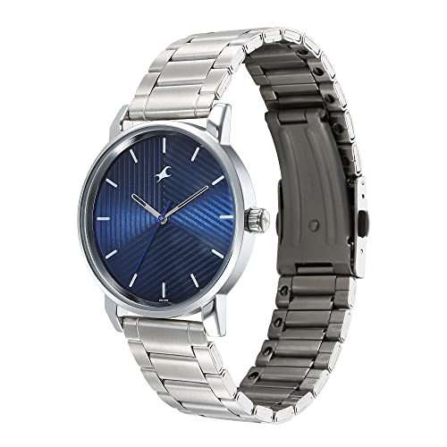 Fastrack-Mens-Analog-Blue-Dial-Silver-Band-Metal-Watch