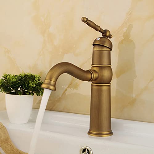 Robinet de lavabo rétro noir mitigeur lavabo levier unique pivotant salle de bain