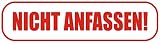 INDIGOS UG - Magnetschild Auto Nicht Anfassen 30 x 8 cm - Magnetfolie LKW Truck Transporter Baustellenfahrzeug Firmenwagen - flexibel abnehmbar, wetterfest & wiederverwendbar