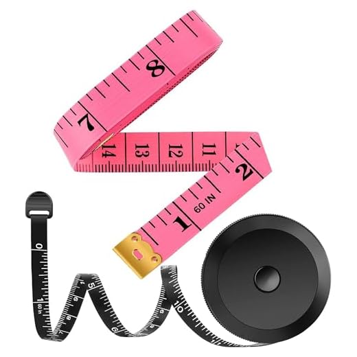 2 Pack Tape Measure Measuring Tape for Body Fabric Sewing Tailor Cloth Knitting Vinyl Home Craft Measurements, 60-Inch Soft Fashion Pink & Retractable Black Double Scales Rulers for Body Weight