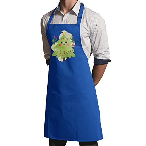 Tablier cuisine bleu sapin cadeau de Noël idéal avec motif mignon original - 3