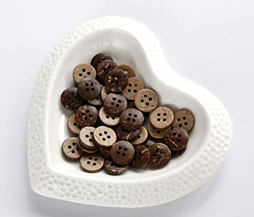 Ganssia Coconut Shell Buttons Small Size 1/2 Inch (12.5Mm) 4 Holes Coconut Button For Shirt Sewing Or Diy Crafts Pack Of 200Pcs #TOP1