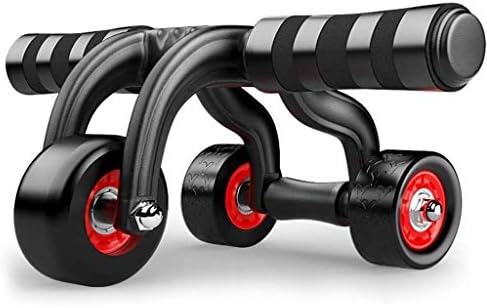 XYZMDJ Silencio hogar de tres ruedas rueda abdominal del músculo abdominal rueda de polea Conjunto de cojinete de rodillos Abdomen equipo de la aptitud