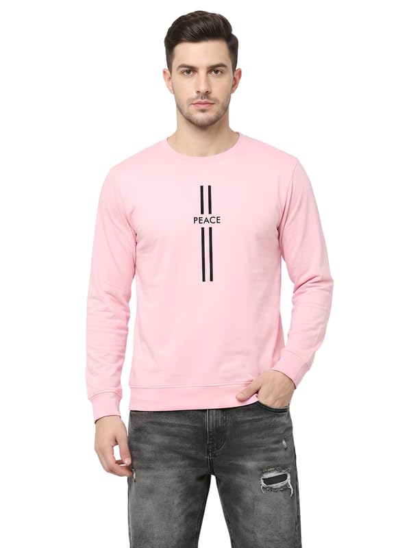 Black Full Sleeves Tshirt for Men | Cotton Full Sleeves Peace Printed Casuals-image-0