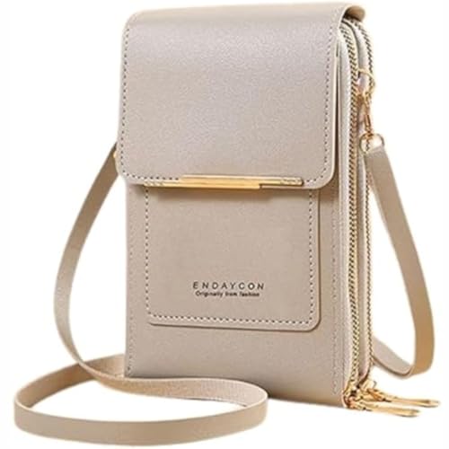 Bolsa Feminina 2 em 1 'SmartTouch' – Couro Sintético Vegano Premium, Visor Touch Transparente de Alta Sensibilidade, Acesso Rápido ao Celular, Alça Transversal Ajustável, Design Compacto e Espaçoso