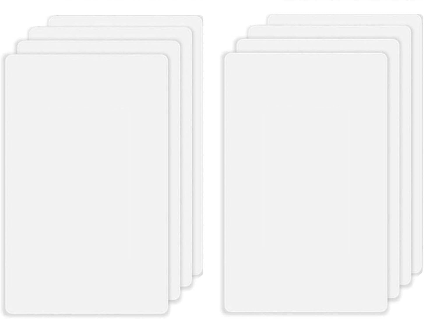 ZEFTV Screwless Blank Wall Plates 1-Gang Blank Switch Outlet Electrical Cover Plate Unbreakable Thermoplastic Faceplate for Decorative Receptacle Outlet Switch, White (8 Pack)