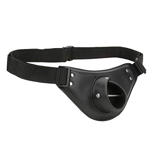 Enrilior Rod Belt Leather,PU Black Adjustable Rotatable Fishing Fighting Waist Belt Rod Pole Holder Professional Fishermen Accessory