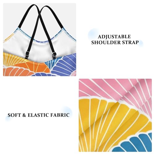 KLL Hand Drawn Cute Japanese Fans Girls' 1 Piece Swim Suit Summer Swimwear with Adjustable Straps Cute3