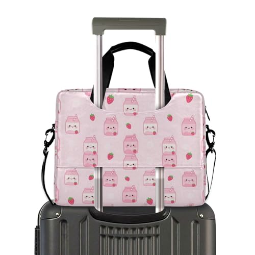 Funda para portátil con asas y correa, rosa 15.6 pulg miniatura 4
