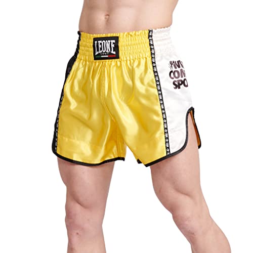 LEONE 1947 Training Pantaloncino Kick-Thai Unisex – Adulto, Giallo, AB760