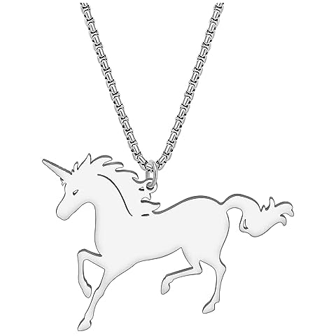 RAIDIN Cute Unicorn Necklace for Women Cover