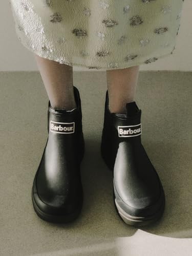 Amazon | [エミ] Barbourサイドゴアレインブーツ 13WGS259501BLK3