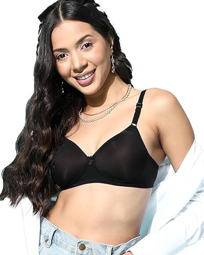Image of Leading Lady Women Printed Lightly Padded Non Wired Seamless T-Shirt Bras | Adjustable Straps | Full Coverage | Everyday Bra (Pack of 1)