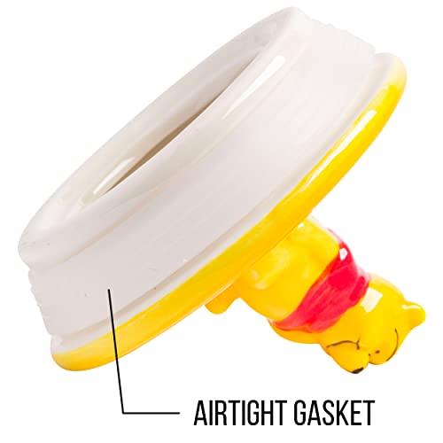 Silver Buffalo Disney Winnie The Pooh Honey "Hunny" Pot Sculpted 3D Hand Painted Ceramic Snack Cookie Jar (Small) #TOP5